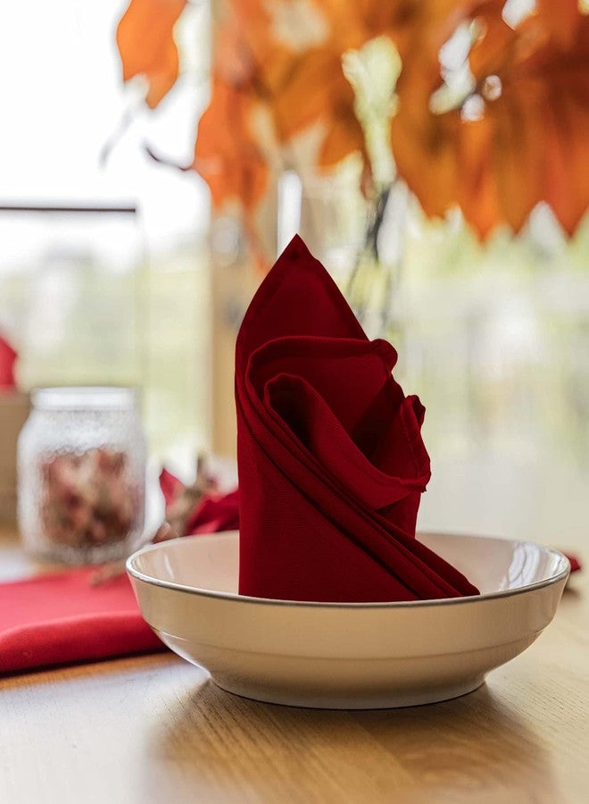 Avalon Kitchen Red Cloth Napkins Bulk (Pack of 24) - 100% Polyester Dinner Linen Napkins Cloth Washable & Reusable - Durable with Hemmed Edges - Ideal for Parties and Weddings (17x17 Inches) - Image 5